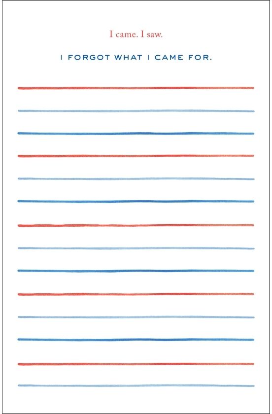 I CAME. I SAW. I FORGOT WHAT I CAME FOR. Notepad