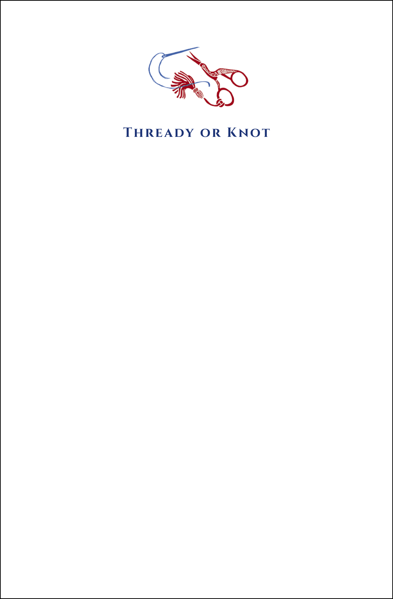 THREADY OR KNOT Notepad