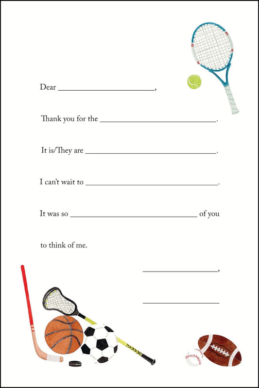 SPORTS - CHILDREN'S THANK YOU STATIONERY