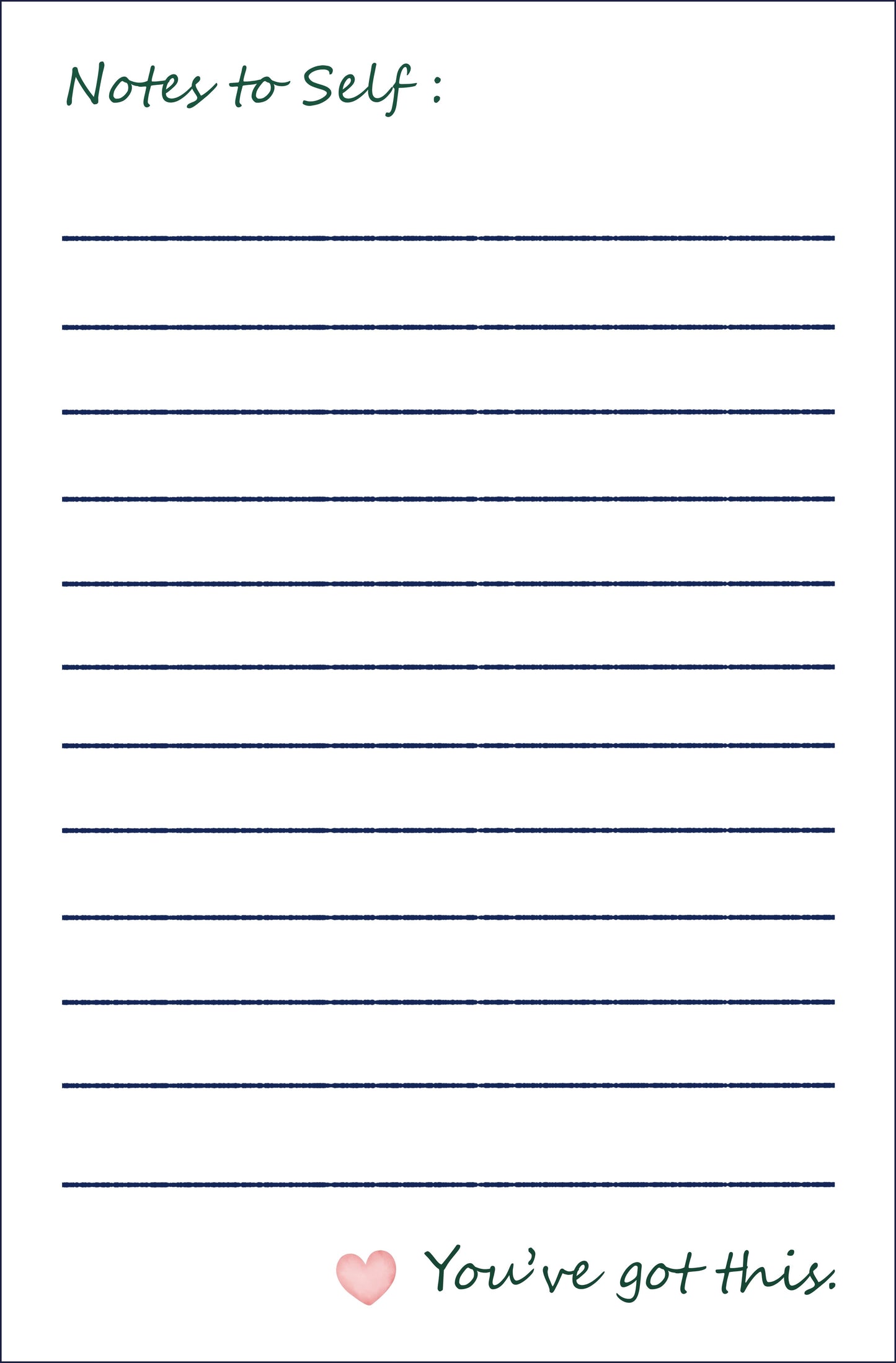 NOTES TO SELF Notepad