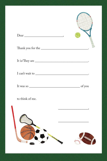 Thank You: SPORTS Stationery Package