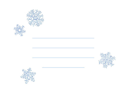 SNOWFLAKE CONFETTI Correspondence Cards Set