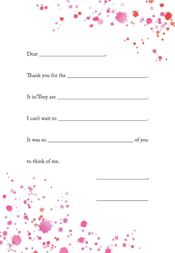 Thank You: PINK PAINT Stationery Package